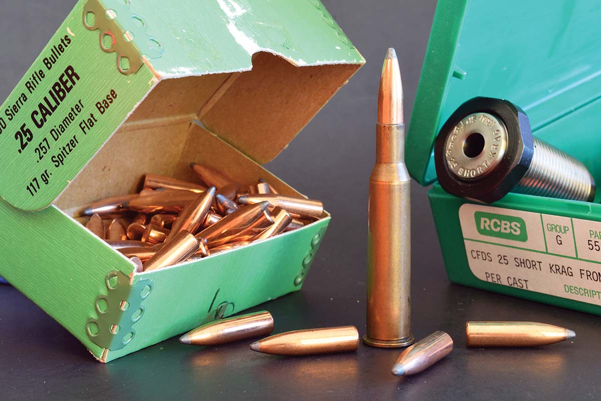 Loaded to an OAL of 3.12 inches, the 25 Krag is a mid-length cartridge, best in single shots.